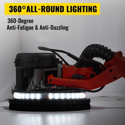 VEVOR Ponceuse orbitale filaire 850W, excentrique à LED éclairage 360 , pour meulage ponçage pro.