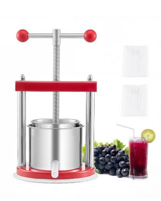 VEVOR Pressoir fruits manuel 1,65 L, inox. Poignée T, nettoyage facile.