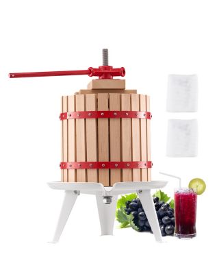 VEVOR Pressoir fruits manuel 12 L, panier bois massif, 8 blocs, presse-agrumes.