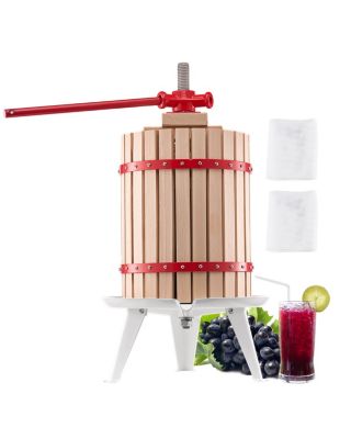VEVOR Pressoir fruits manuel 18 L, panier bois massif, 8 blocs. Jus, huile olive, raisin, pomme.