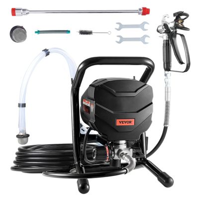 VEVOR Pulvérisateur sans air sur pied, 650W, 3000 PSI, tige extension et kit nettoyage, pour peinture int ext.