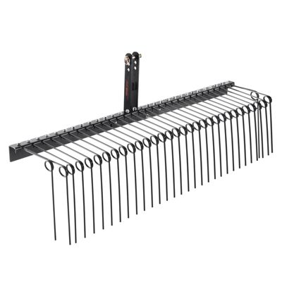 VEVOR Rateau paysager remorque, 1830 mm, 32 dents acier. Pour tracteur, feuilles, herbe.