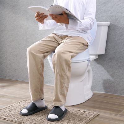 VEVOR Rehausseur toilette universel 100 mm haut, charge 136 kg PP, verrouillage tige à vis pour seniors/patients.