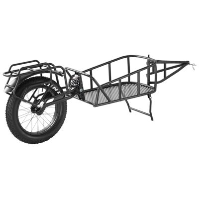 VEVOR Remorque vélo charge 32kg, structure à dégagement rapide, roues 508mm, acier carbone, convient la plupart des vélos.