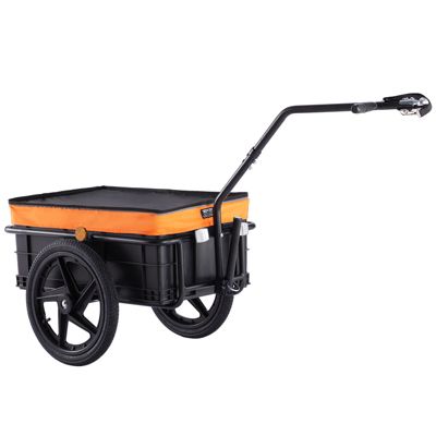 VEVOR Remorque vélo charge 40kg, compacte pliable, attelage universel, housse étanche, roues 406mm, pour roues 640-711mm.
