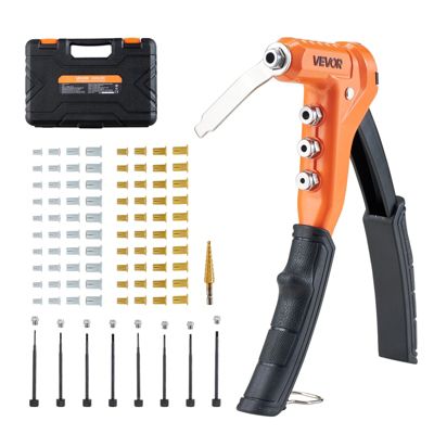 VEVOR Riveteuse Manuelle 23 cm Kit d'Outils à Riveter avec 8 Mandrins 80 Écrous