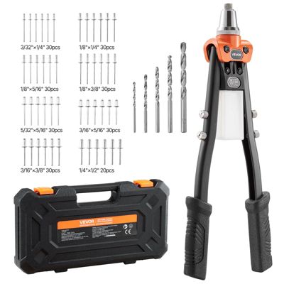 VEVOR Riveteuse Manuelle à Rivet Aveugle Outils à Riveter avec 230 Rivets Métal