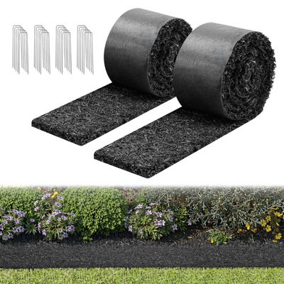 VEVOR Rouleau de Paillis Caoutchouc Tapis Aménagement Paysager 305x11,5 cm 2 PCS
