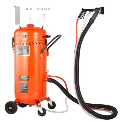 VEVOR Sableuse sous vide 106L, système aspiration intégré 1200W, contrôle poussière, recyclage abrasif.