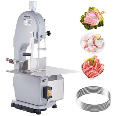 VEVOR Scie à Os Electrique Commerciale 1500W, Table 490x380 mm, Coupe 4-200 mm, pour Restaurant.