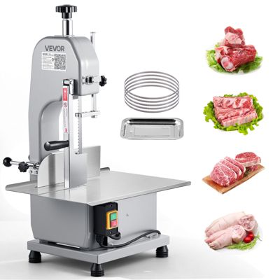 VEVOR Scie à os électrique 650W, table 415x483mm, coupe max 110mm, pour viande/ os congelés.