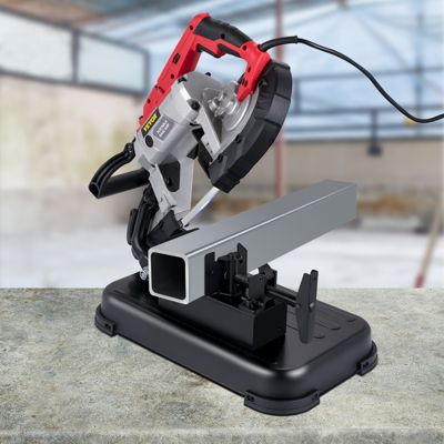 VEVOR Scie à Ruban Portable Coupe Profonde 12,7 cm, 1100W, Coupe 45 -90 , Lampe LED.