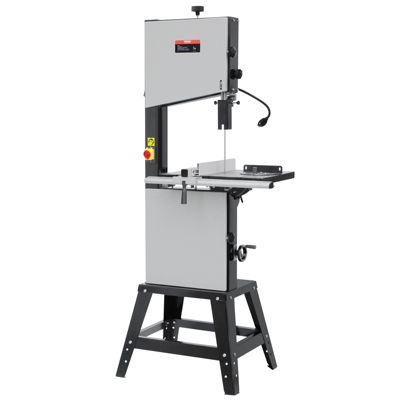 VEVOR Scie à ruban établi, 340 mm, 440-846 tr/min, 1100 W, hauteur coupe 330 mm.