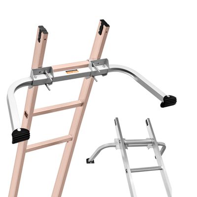 VEVOR Stabilisateur échelle toit acier carbone, charge 150 kg, pieds caoutchouc. Pour gouttière.