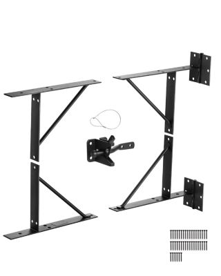 VEVOR Support angle portail anti-affaissement fer, kit cadre, loquet, corde.