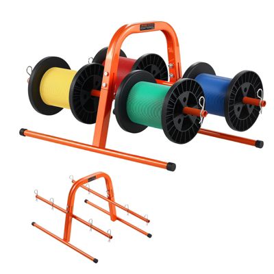 VEVOR Support Bobines Fil Distributeur Câbles Manuel Jusqu'à 8 Bobines de 24 cm