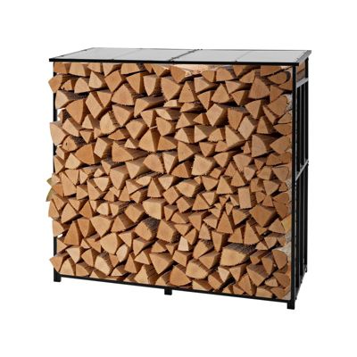 VEVOR Support à bois de chauffage extérieur avec toit incliné 185 x 70 x 180 cm