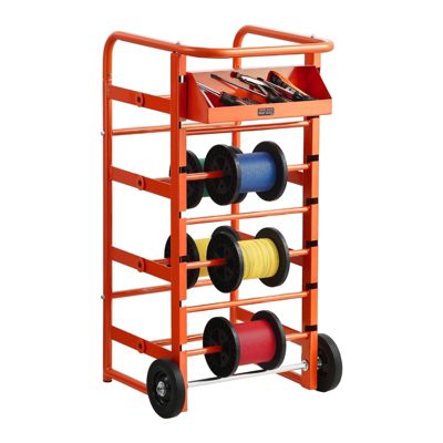 VEVOR Support de Bobines Fil Porte-bobines de Câbles à Roulettes avec 11 Barres