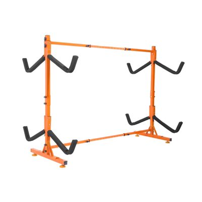 VEVOR Support kayak autoportant, 4 pièces, charge 100 kg. Acier, bras rembourrés, largeur réglable.