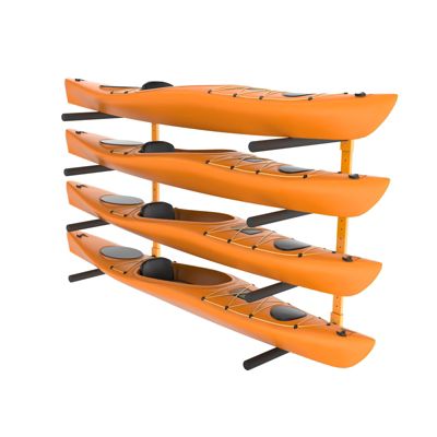 VEVOR Support mural 4 kayaks, charge 181,4 kg, bras rembourrés réglables. Pour garage, intérieur/extérieur.