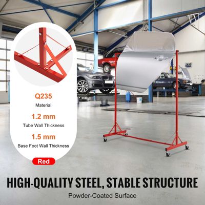 VEVOR Support peinture carrosserie, hauteur 1.5-2m, charge 30kg, 8 ...