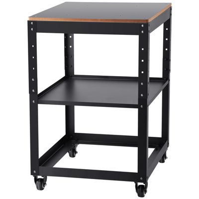 VEVOR Support rabot charge 45 kg, table support raboteuse hauteur 3 vitesses, mobile 4 roulettes.
