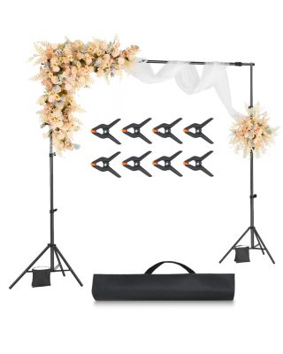 VEVOR Support toile fond 213x300 cm, acier, 3 barres.