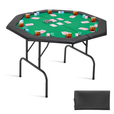VEVOR Table de Poker Octogonale Pliable 126 cm pour 8 Joueurs Casino ...