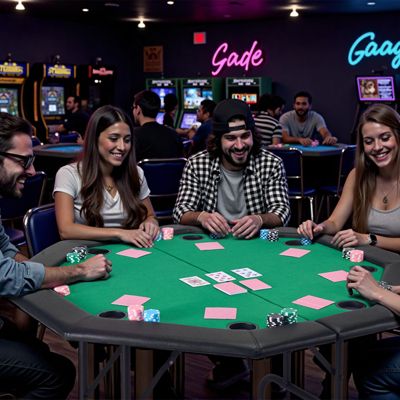 VEVOR Table de Poker Octogonale Pliable 126 cm pour 8 Joueurs Casino ...