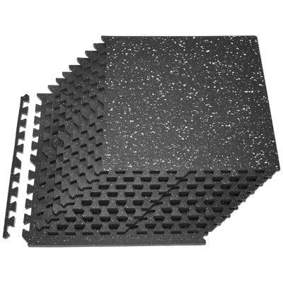 VEVOR Tapis de Sol Puzzle Dalles en Mousse EVA 12PCs 61x61x1,4 cm Points Blancs