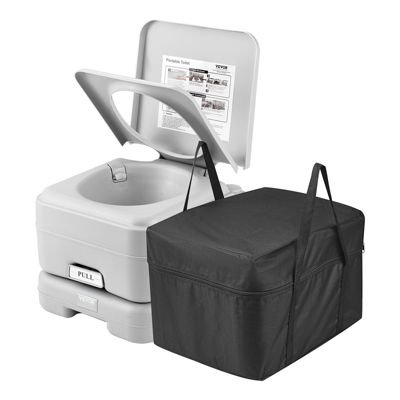 VEVOR Toilette portable chasse eau, 12 L matières, 12 L eau. Bouton-poussoir.