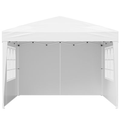 VEVOR Tonnelle pop-up 2.95x2.95 m, portable, parois latérales, abri solaire jardin/événements, blanc.