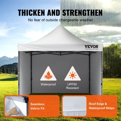 VEVOR Tonnelle Pop-up 304,8x304,8 cm, Parois Latérales Amovibles, Résistante aux UV, Portable.