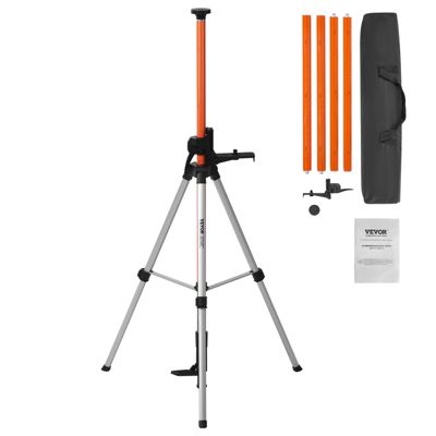 VEVOR Trépied niveau laser, montage 1/4"-20 et 5/8"-11, hauteur 104-340cm, niveau à bulle, alu léger.