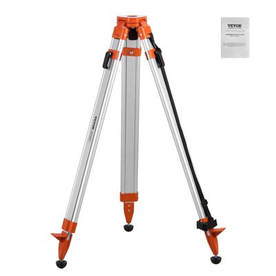 VEVOR Trépied niveau laser, montage 5/8"-11, hauteur 42-166.5cm, pieds rétractables/antidérapants, robuste.