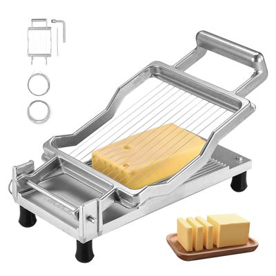 VEVOR Trancheuse fromage fils réglables, alu, fil inox 316, coupe fine/épaisse.