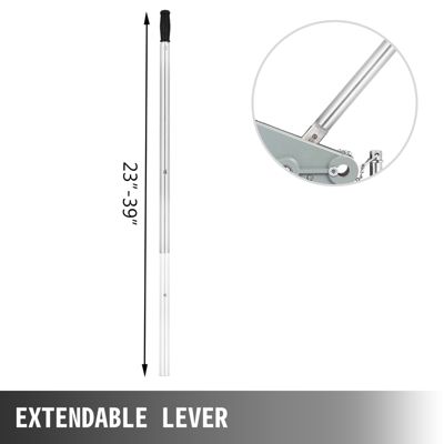 VEVOR Treuil manuel 1.6T, câble 20m, levier extensible, pour remorque, bateau, chantiers, ports, usines.