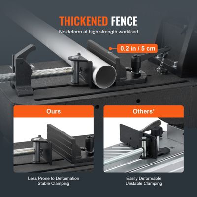 VEVOR Tronçonneuse à métaux 35.5cm, scie à onglet 0-45 , 2800W, 1200tr/min, lame inox/alliage.