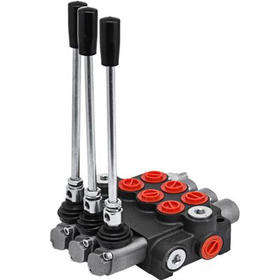 VEVOR Valve hydraulique directionnelle 11 gpm, 1 bobine. Double effet, plusieurs contrôles. Pour tracteurs.