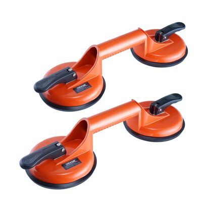 VEVOR Ventouse carrelage 119mm (2pcs) charge 150kg, poignée alu, pour verre, granit, carrelage, métal.