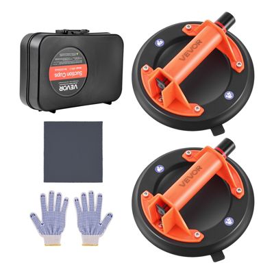 VEVOR Ventouse Carrelage Vitre 20,3 cm Levage 181 kg Lot de 2 avec Poignée ABS