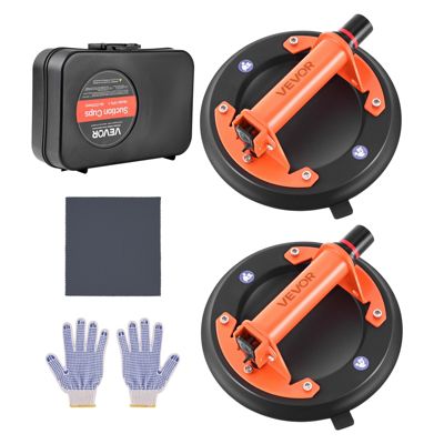 VEVOR Ventouse Carrelage Vitre 203 mm Levage 195 kg Lot de 2 avec Poignée Métal