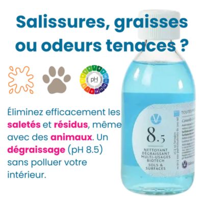 VHYG No 8.5 Nettoyant Dégraissant Multi Usages Concentré 100 Doses 1 à 2 Ans Efficacité Enzymatique Fabriqué en France