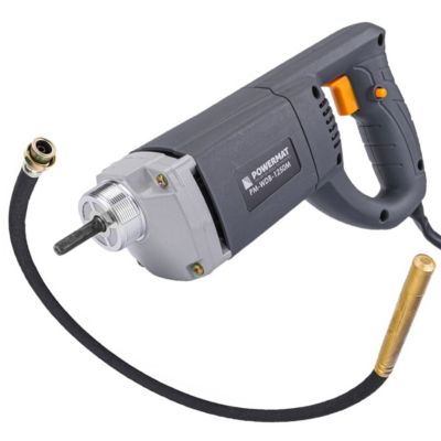 Vibreur à Béton 1250 W Aiguille Vibrante diam  35 Mm 44,2 Cm 4 000 Tr/min Gris