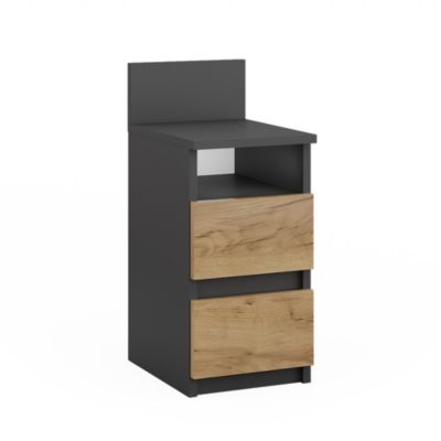 Vicco  Anthracite/chêne doré 25x59.1cm avec 2 tiroirs