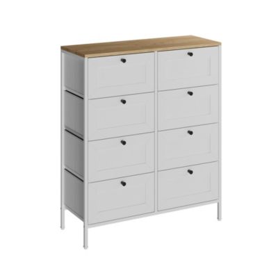 Vicco Armoire Blanc 80x95cm avec 8 tiroirs
