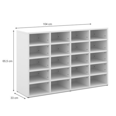 Vicco Armoire à chaussures Blanc 104x65.5cm