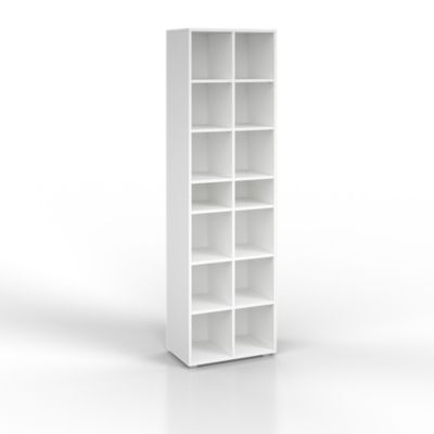 Vicco Armoire à chaussures Blanc 54.2x183.3cm 14 compartiments