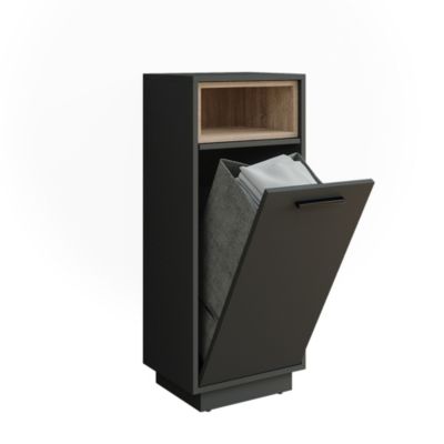 Vicco Armoire de salle de bain Anthracite/Sonoma 38x93cm avec poche intérieure amovible