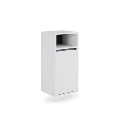 Vicco Armoire de salle de bain blanc/gris 38x80cm avec panier à linge